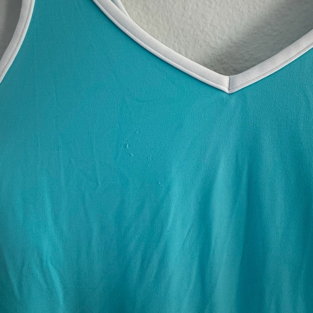 Aerie Offline Real Me Lowkey V-Neck Blue Athletic Mini Dress Size XL - Picture 2 of 7